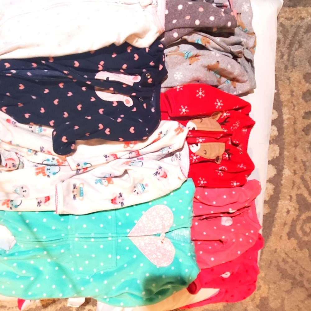 9 month fleece sleepers bundle